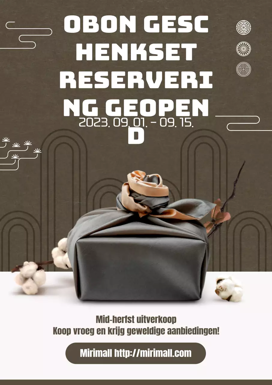 Chuseok-cadeausets met luxe bruine achtergrond vooraf bestellen