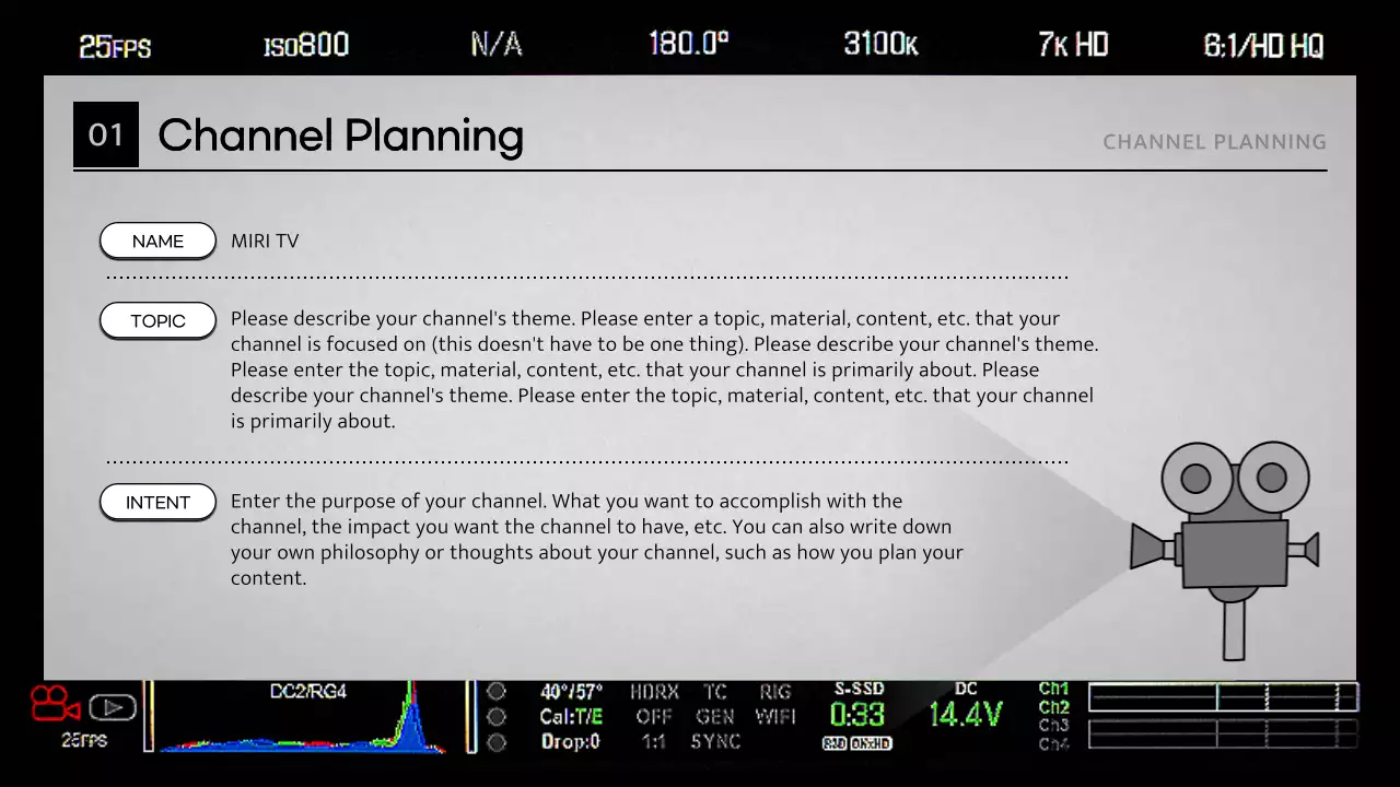 블랙 프로페셔널 비디오 플랜 프레젠테이션