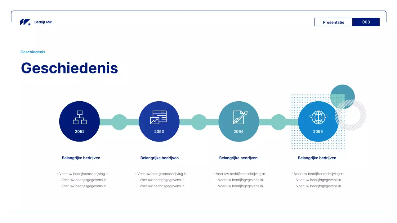 Geometrische zakelijke rapporten in blauw