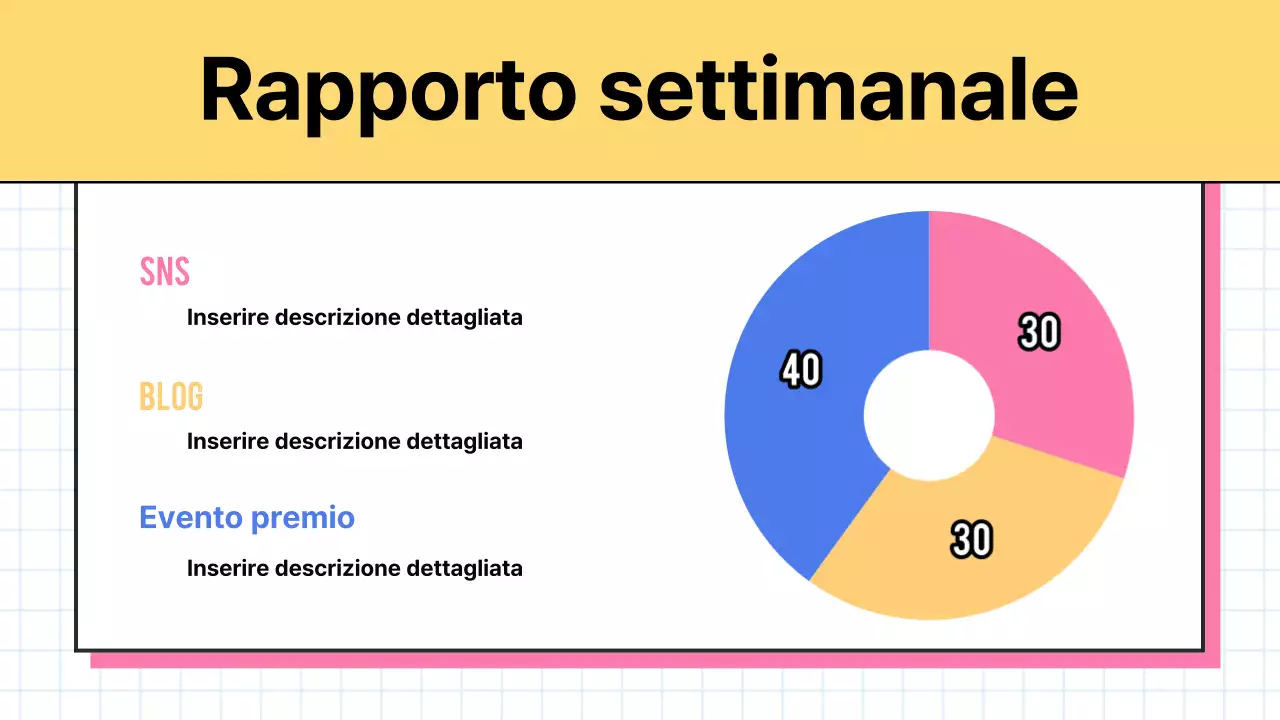 Verbale di marketing di tendenza in giallo e bianco