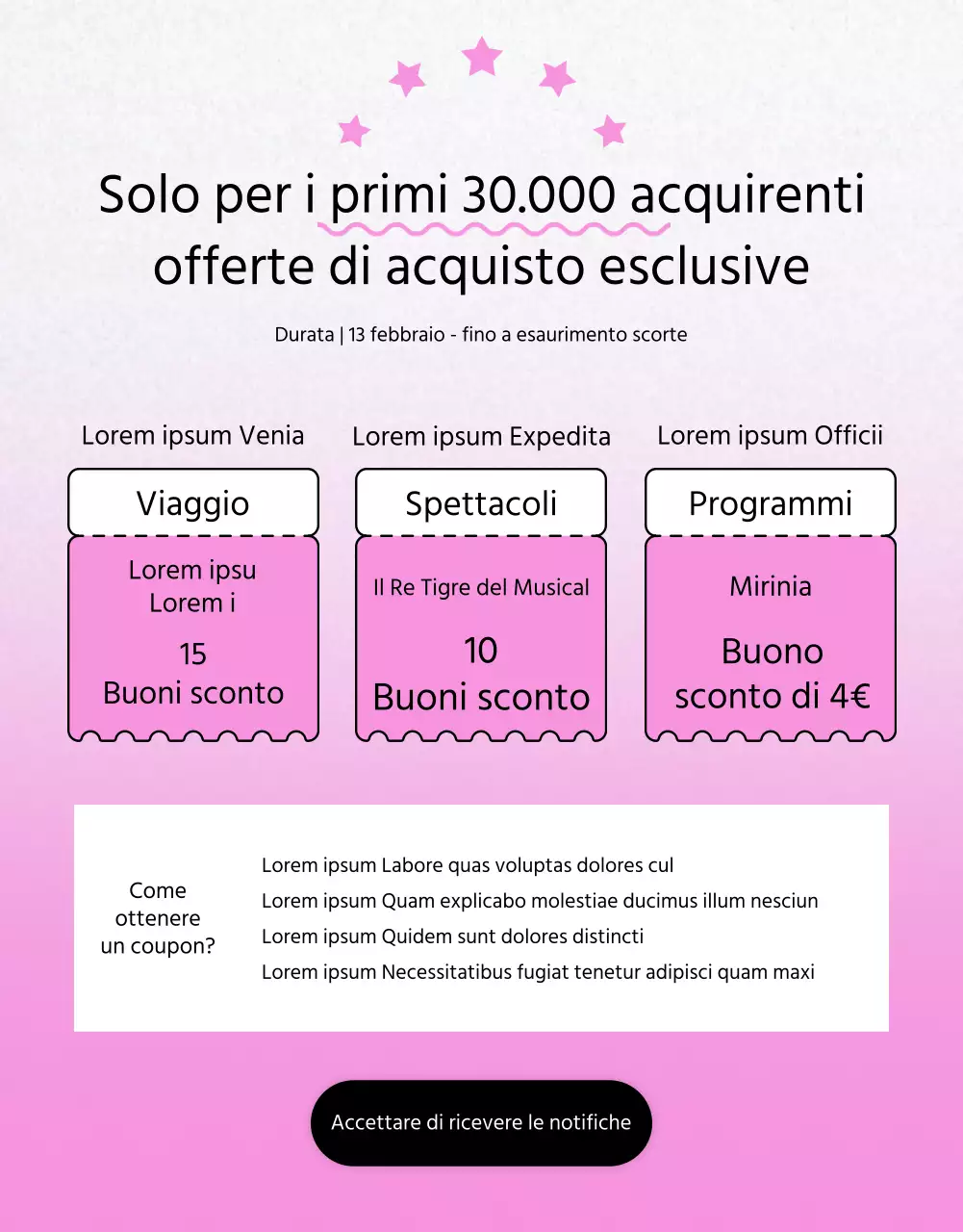 Evento di ritorno a scuola con cuori 3D neri e rosa