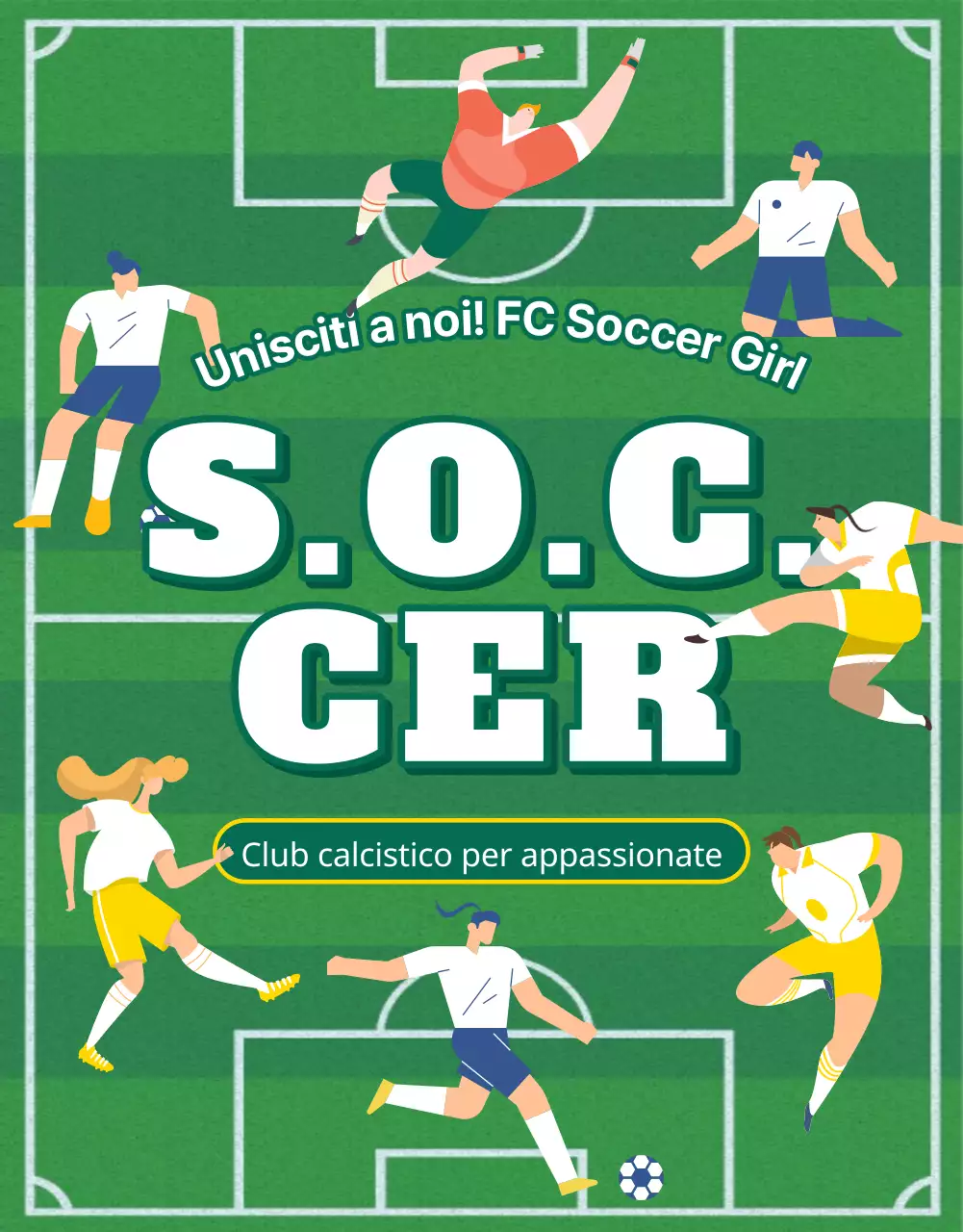 Reclutamento per la squadra di calcio femminile gialloverde