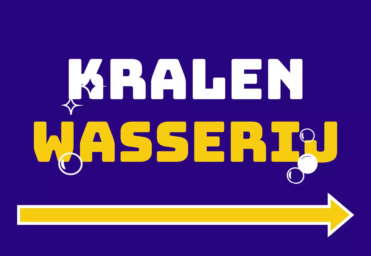 Gemakkelijk te lezen winkelbewegwijzering met blauwe, gele, oranje en witte kralenwastekst en illustraties met stippen, sterren en pijlen.