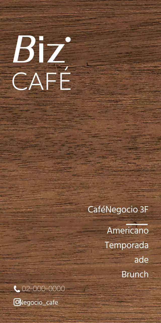 Una sencilla placa de madera para café con texto relacionado con el café y formas ilustradas