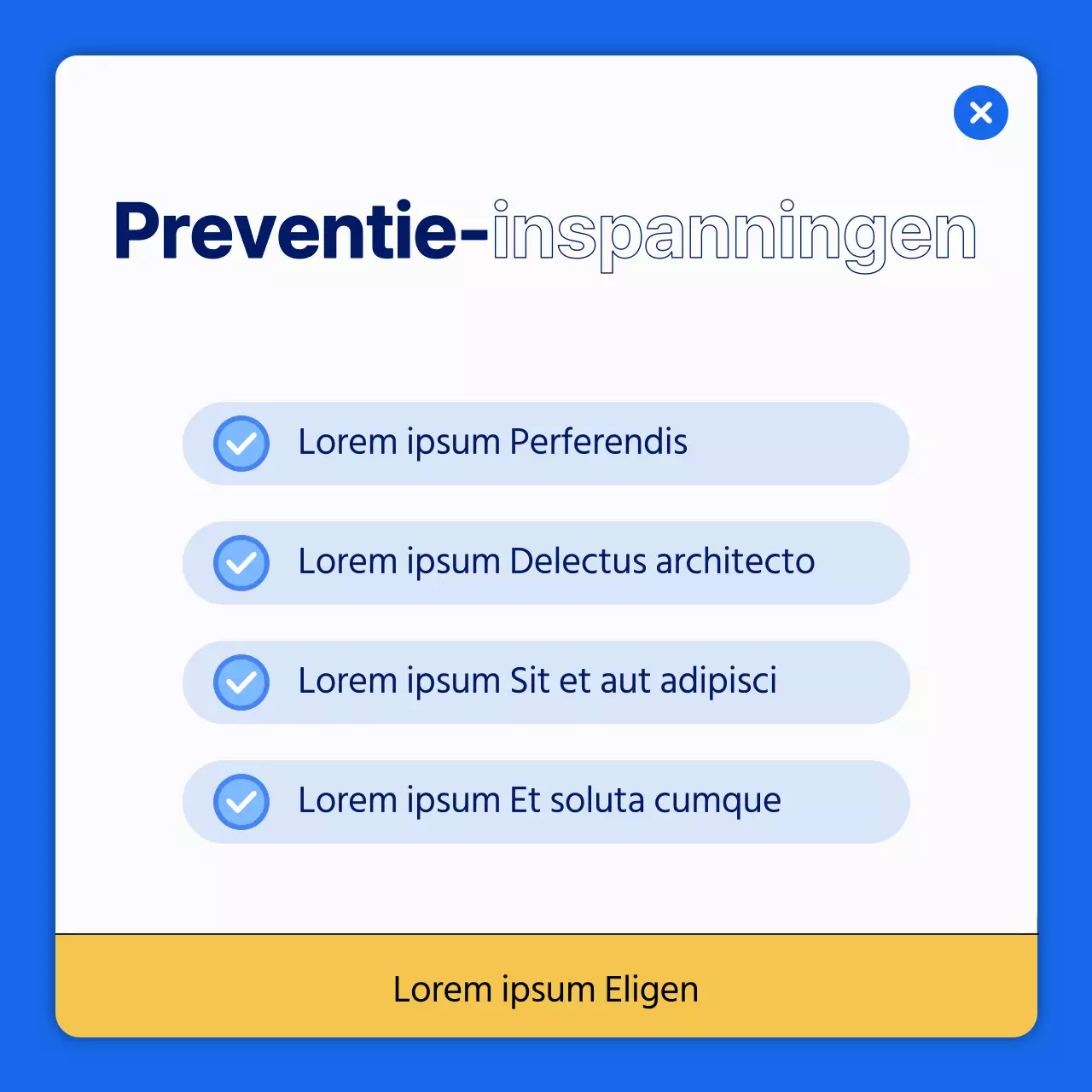 De informatie uitleggen voor een eenvoudig donker patroon van blauw en geel