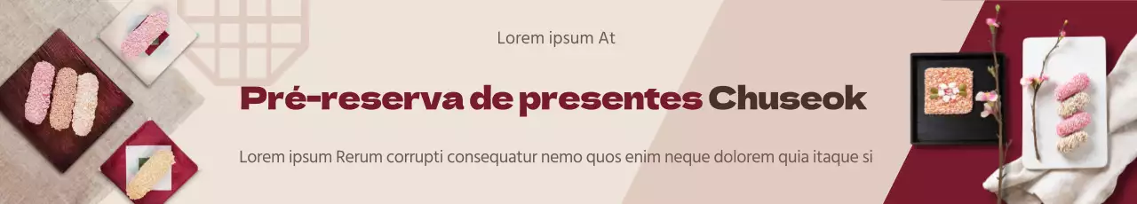 Evento de pré-encomenda de presentes tradicionais roxos do Chuseok
