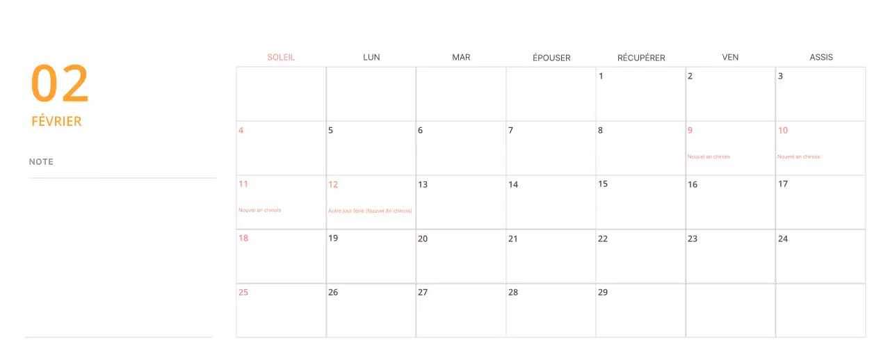 Calendrier de bureau illustré vert sur le thème de la famille