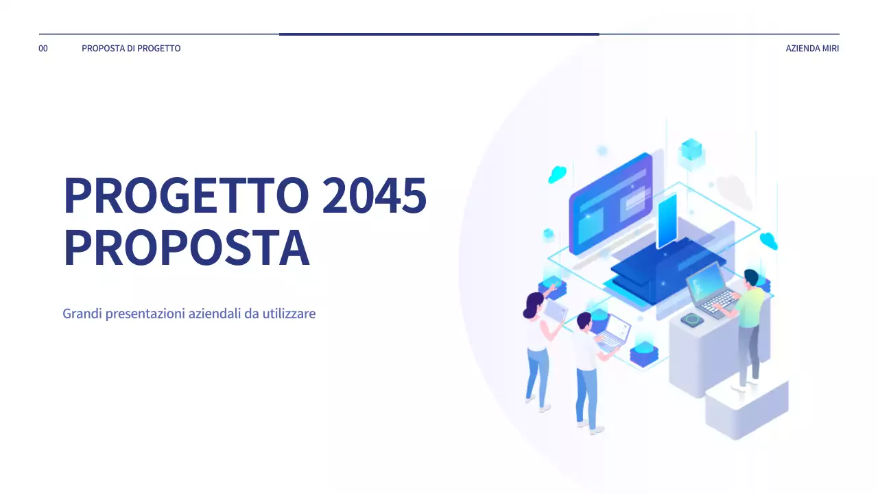 Una semplice proposta di progetto in blu