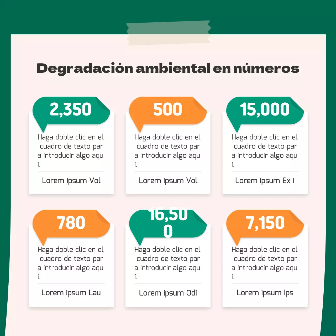 Un bonito concepto de pegatina naranja y verde para el medio ambiente CardNews
