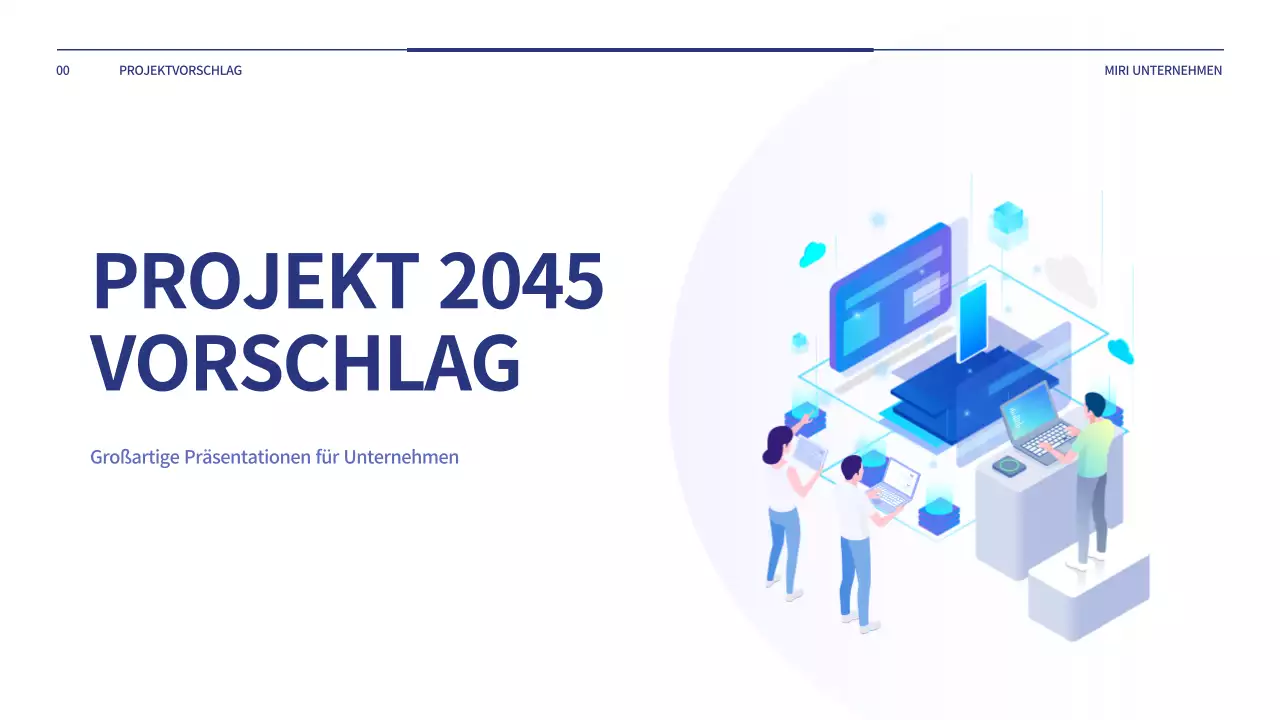 Ein einfacher Projektvorschlag in Blau