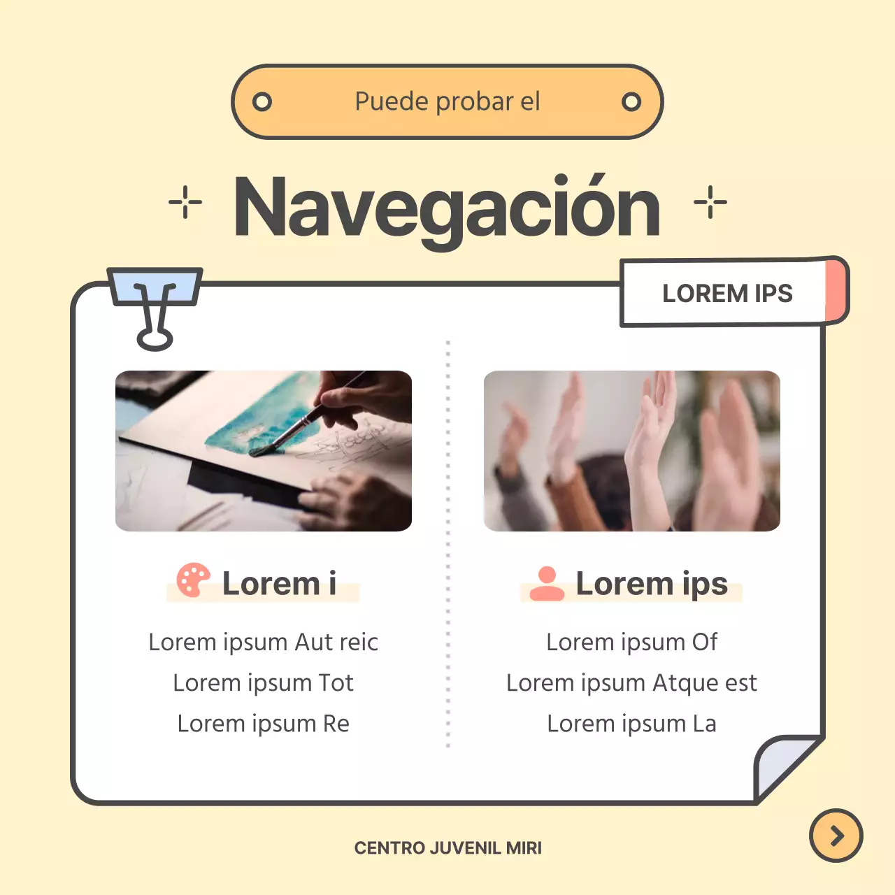 Promover un bonito centro de orientación profesional amarillo y chartreuse