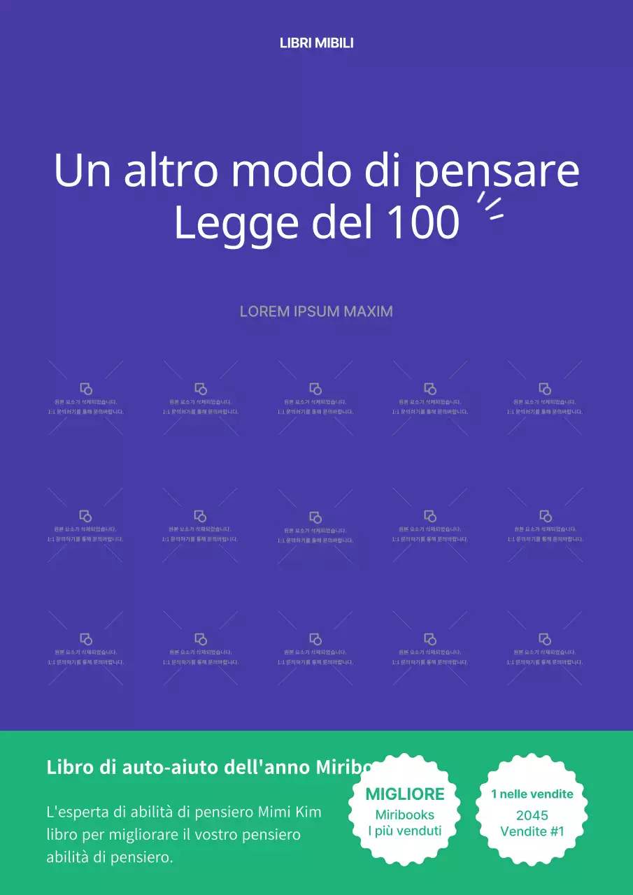 Simpatica lampadina in turchese e viola illustrazione libro di auto-aiuto