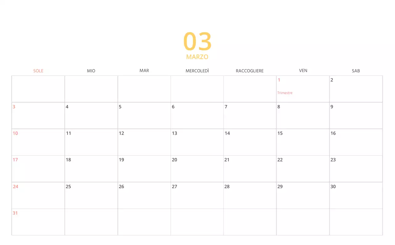 Simpatico calendario da tavolo illustrato verde a tema famiglia