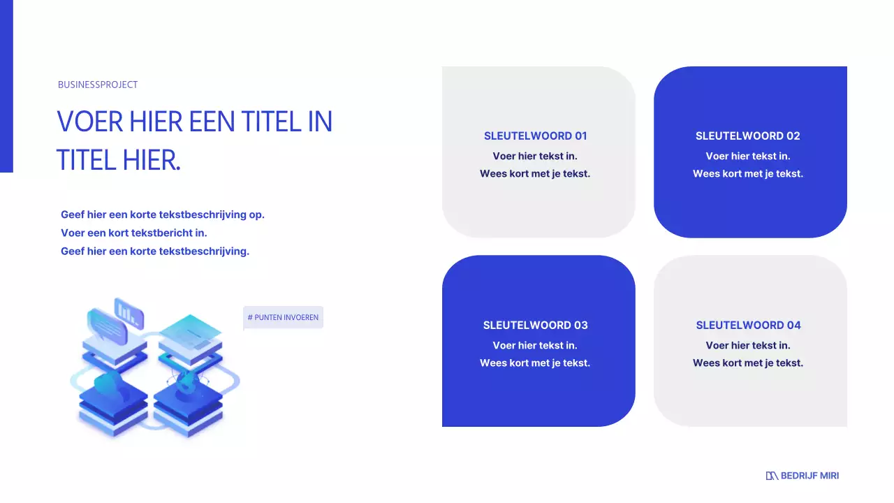 Wit en blauw voor een strakke zakelijke look