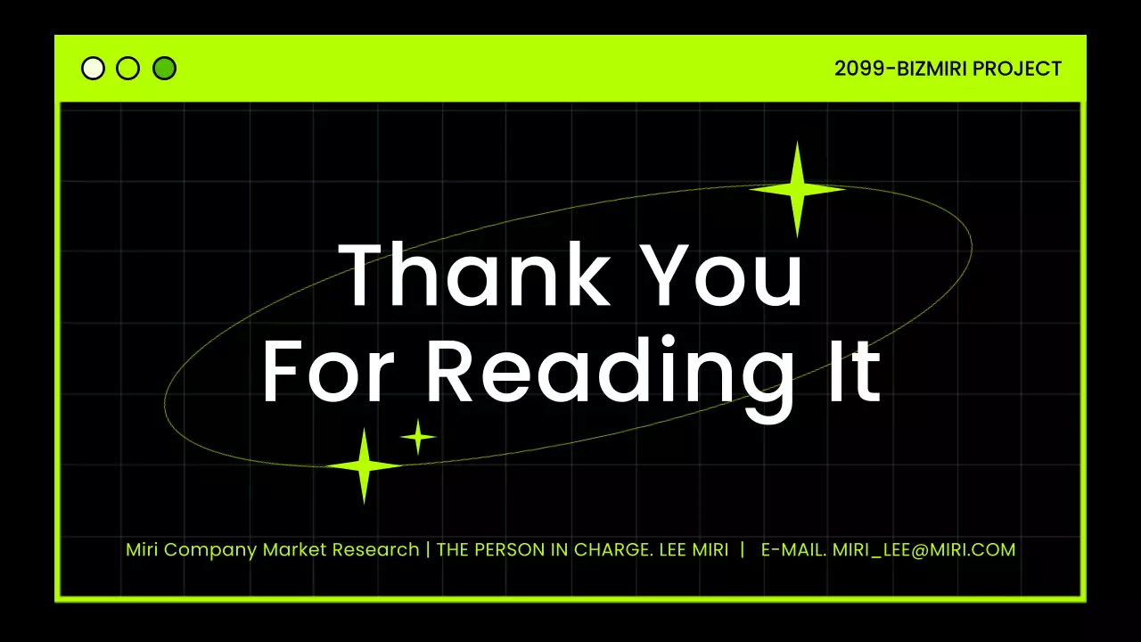 초록색과 형광색의 사이버펑크한 시장조사 기획서