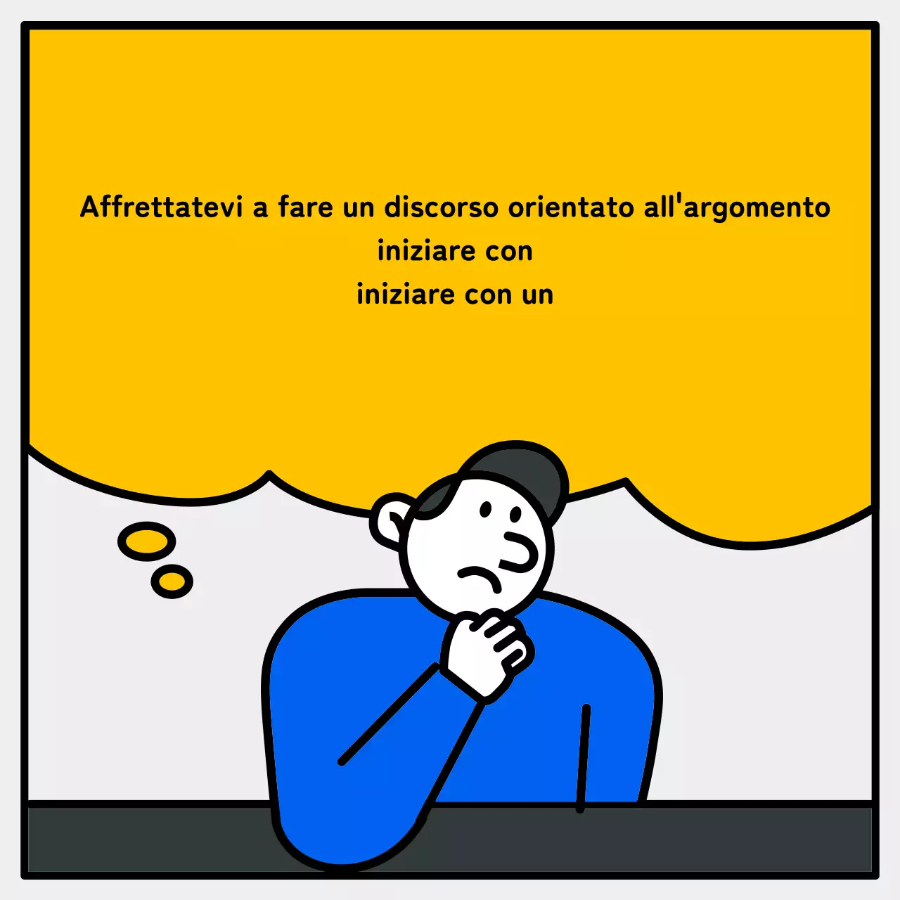 Illustrazione essenziale e simpatica con accenti blu, rossi e gialli