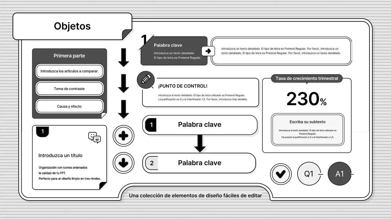 Blanco y negro, fácil de editar, estilo básico de ilustración empresarial