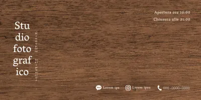 Design di studio fotografico emozionale con linee rettangolari bianche e arrotondate