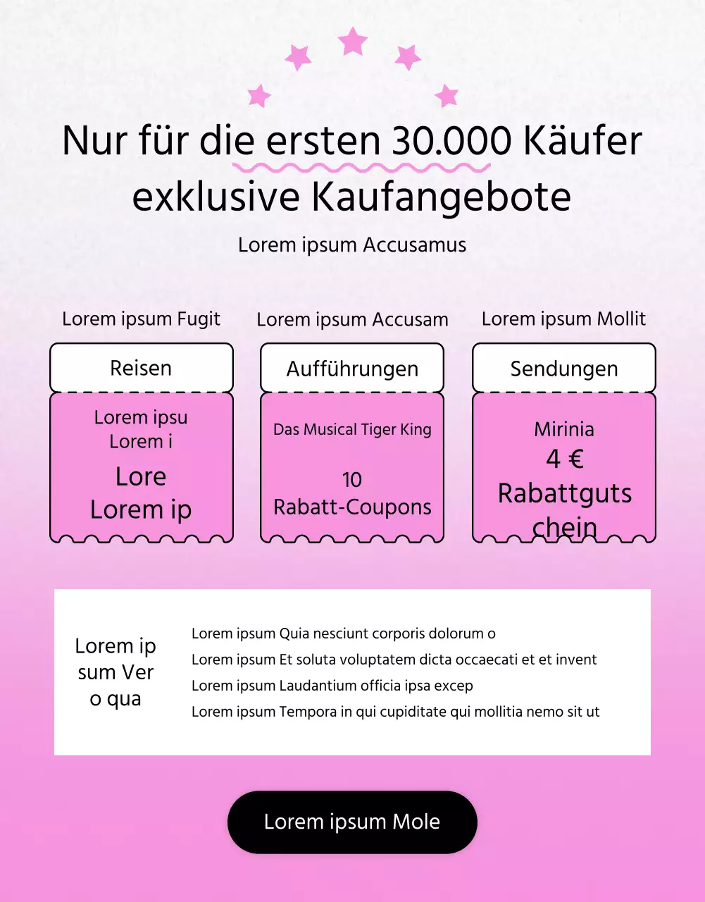 Schulanfangsfeier mit schwarzen und rosa 3D-Herzen