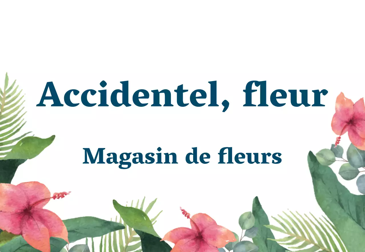 Fleurs accidentelles dans des couleurs sourdes Une enseigne de magasin simple avec un texte sur le magasin de fleurs et des illustrations florales.