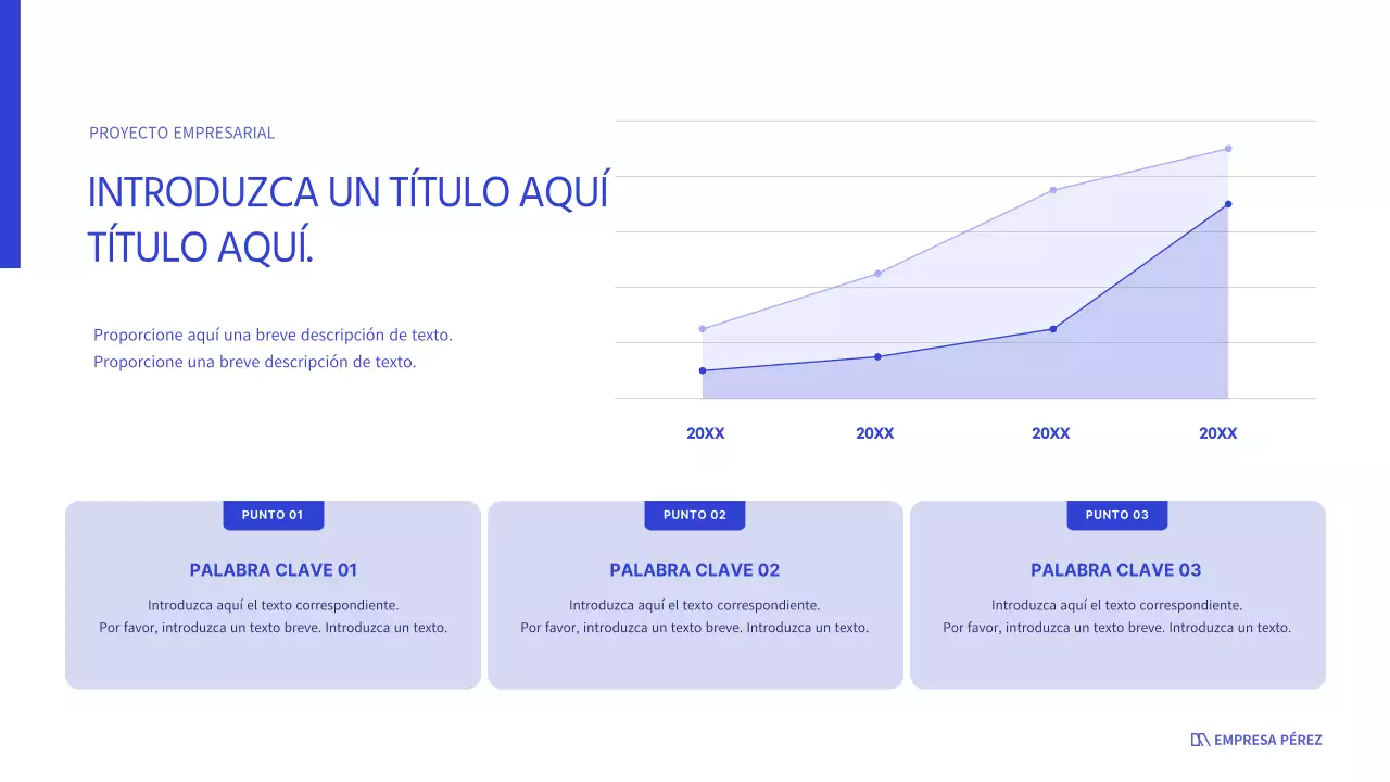 Blanco y azul para un look empresarial limpio