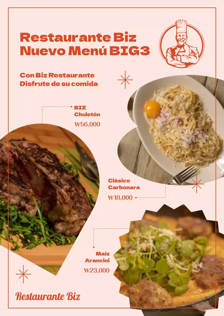 Promocione el nuevo menú de su restaurante con un emotivo toque de rojo