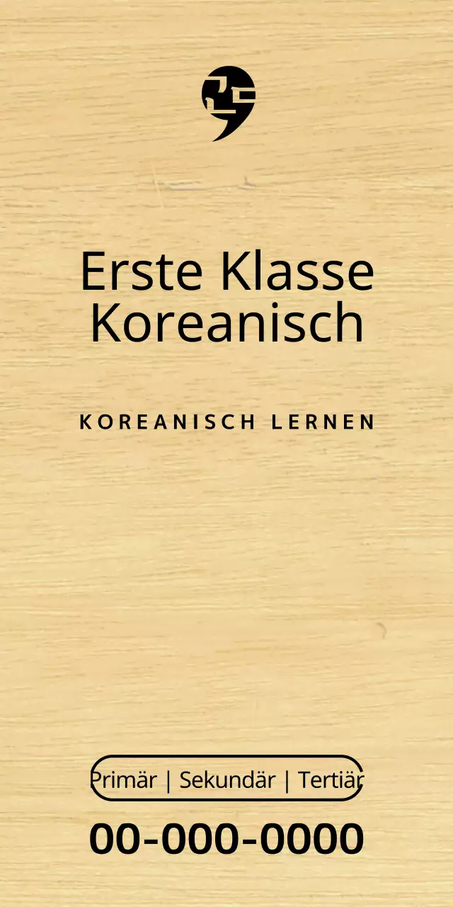 Design einer Sprachschule mit einem schwarzen und einfachen Logo