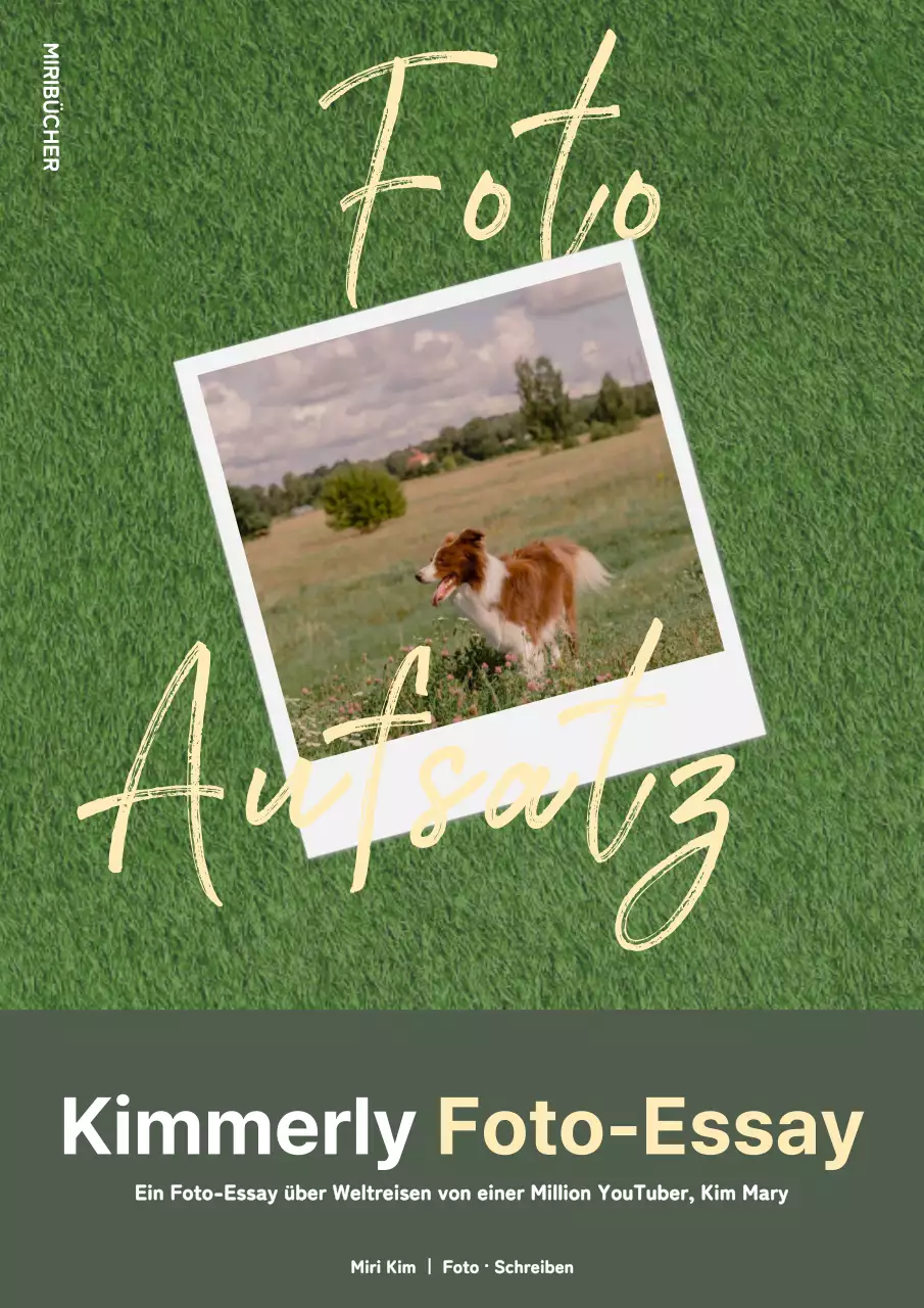 Grünes modernes Fotoessay-Cover