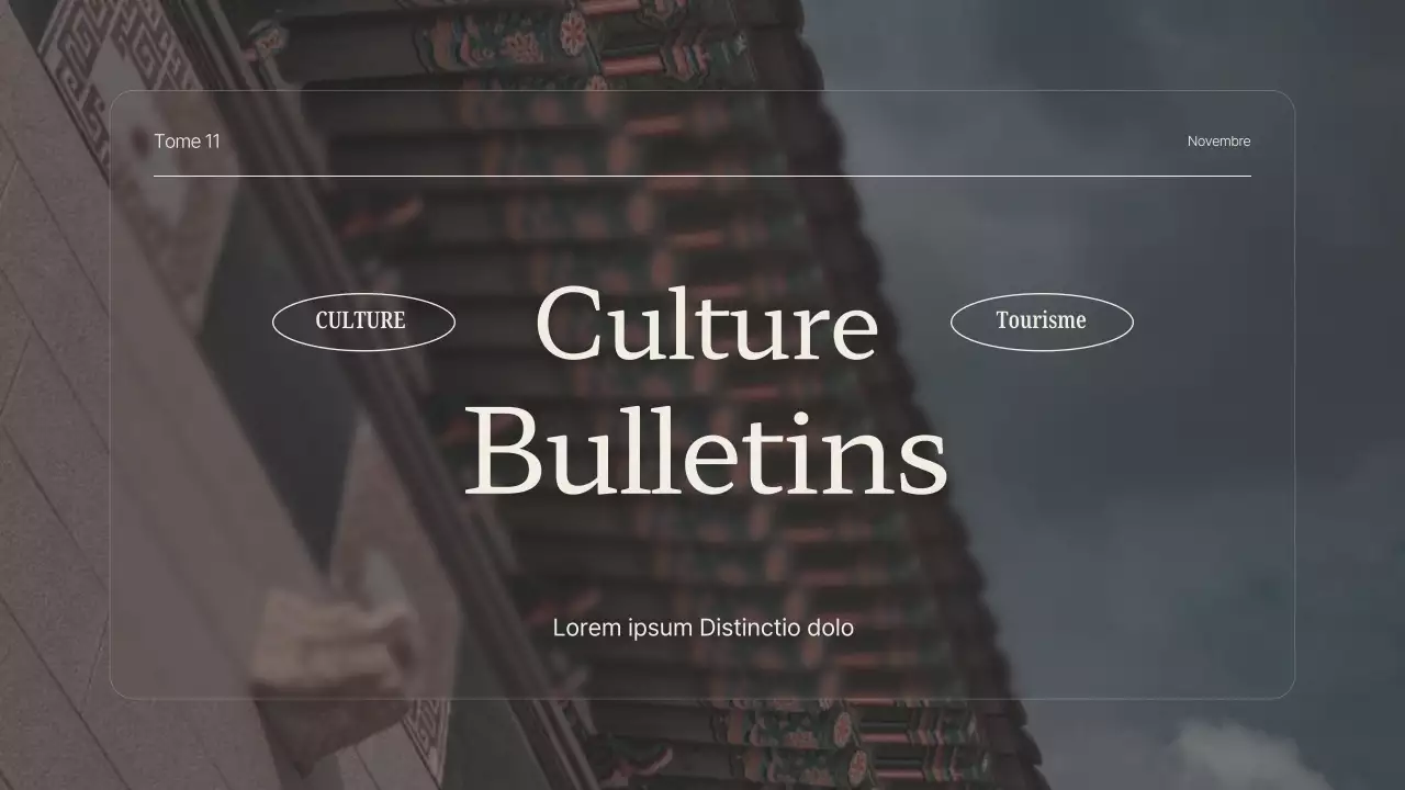 Un guide d'information classique sur le tourisme culturel en beige et kaki