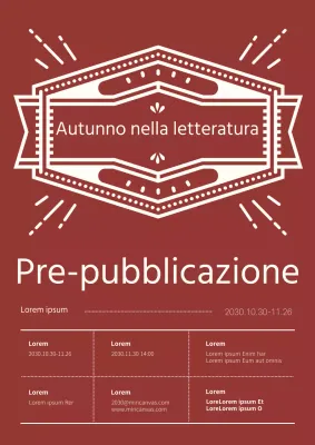 Un evento con gru alzavole con un concetto autunnale retrò in bordeaux e bianco