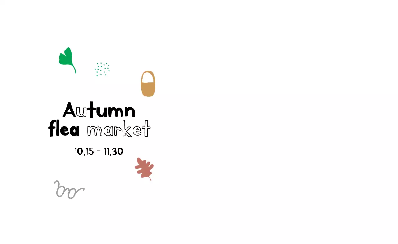 빈티지 일러스트의 계절 시즌 플리마켓