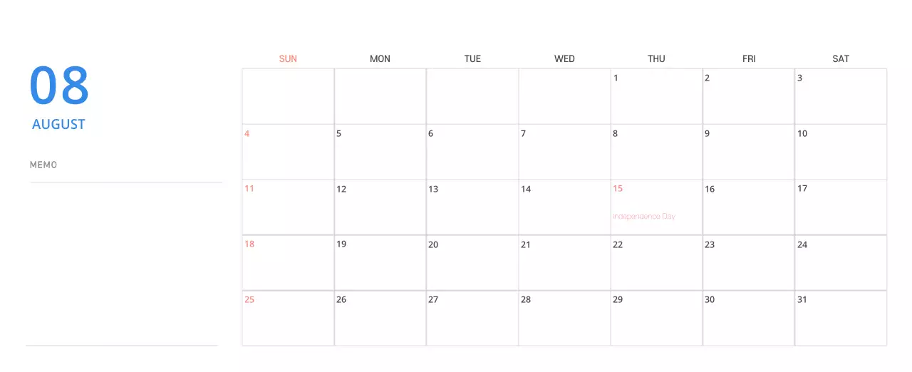 Cute illustration green family themed desk calendar