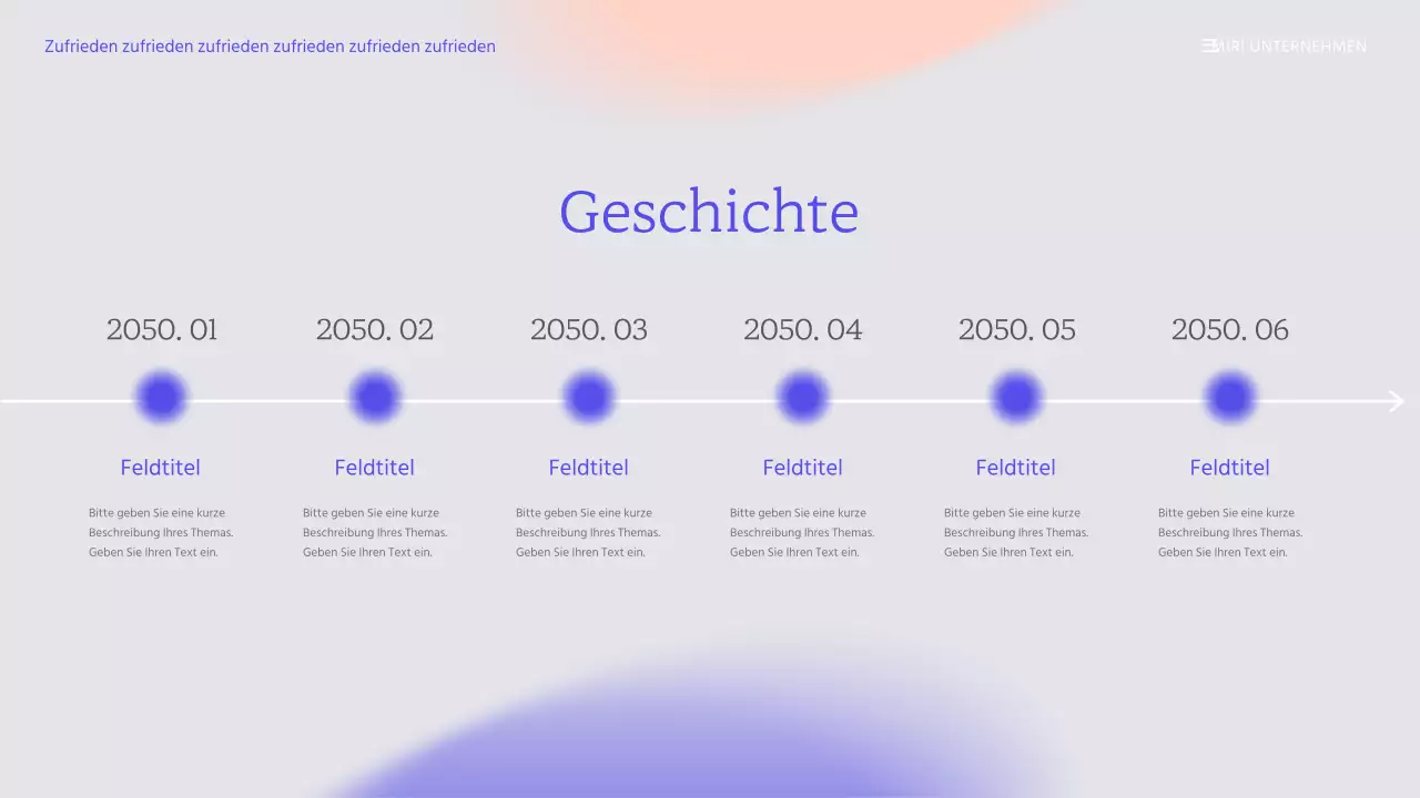 Business-Präsentationsvorlage mit violettem Farbverlauf