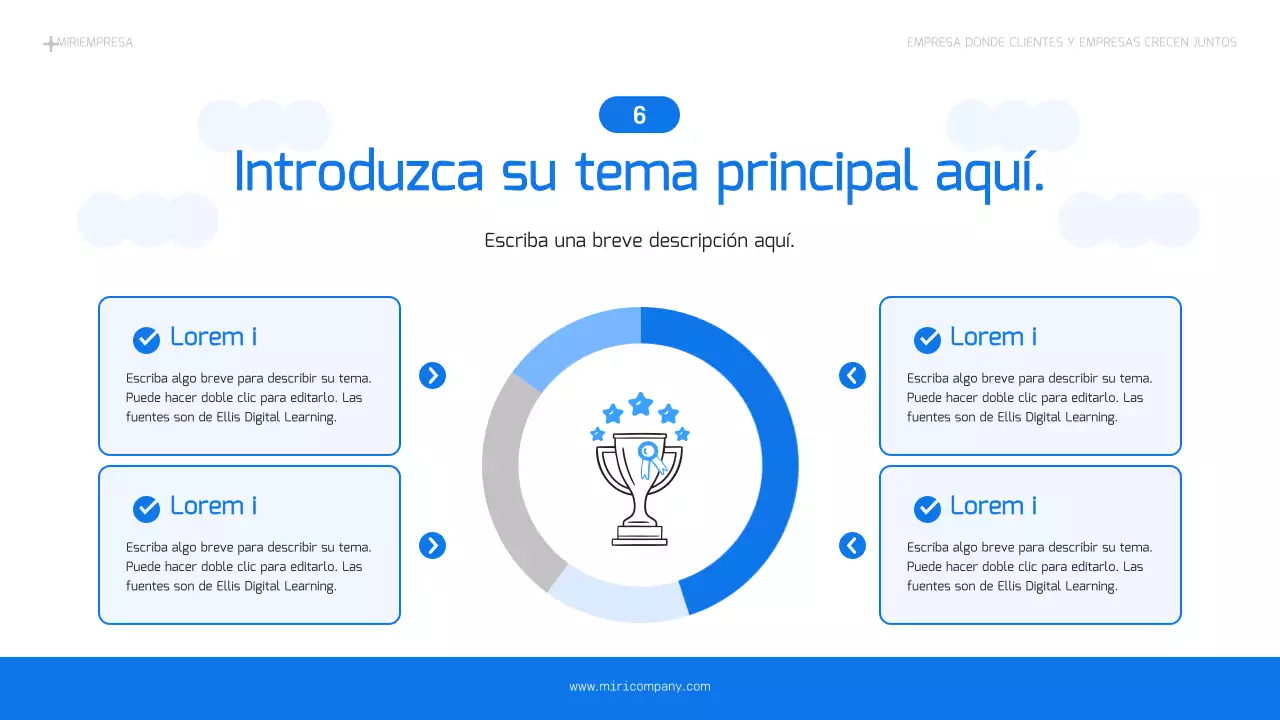 Un sencillo plan de negocios en azul claro y azul