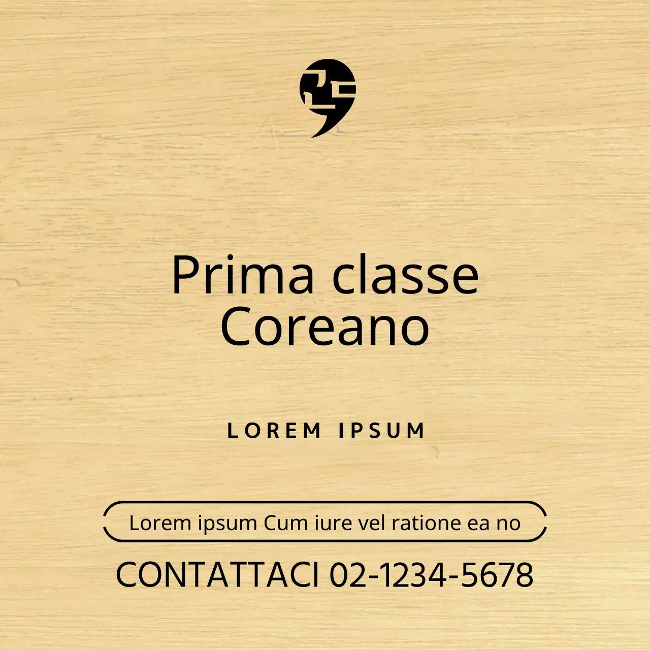 Design di una scuola di lingue con un logo semplice e nero