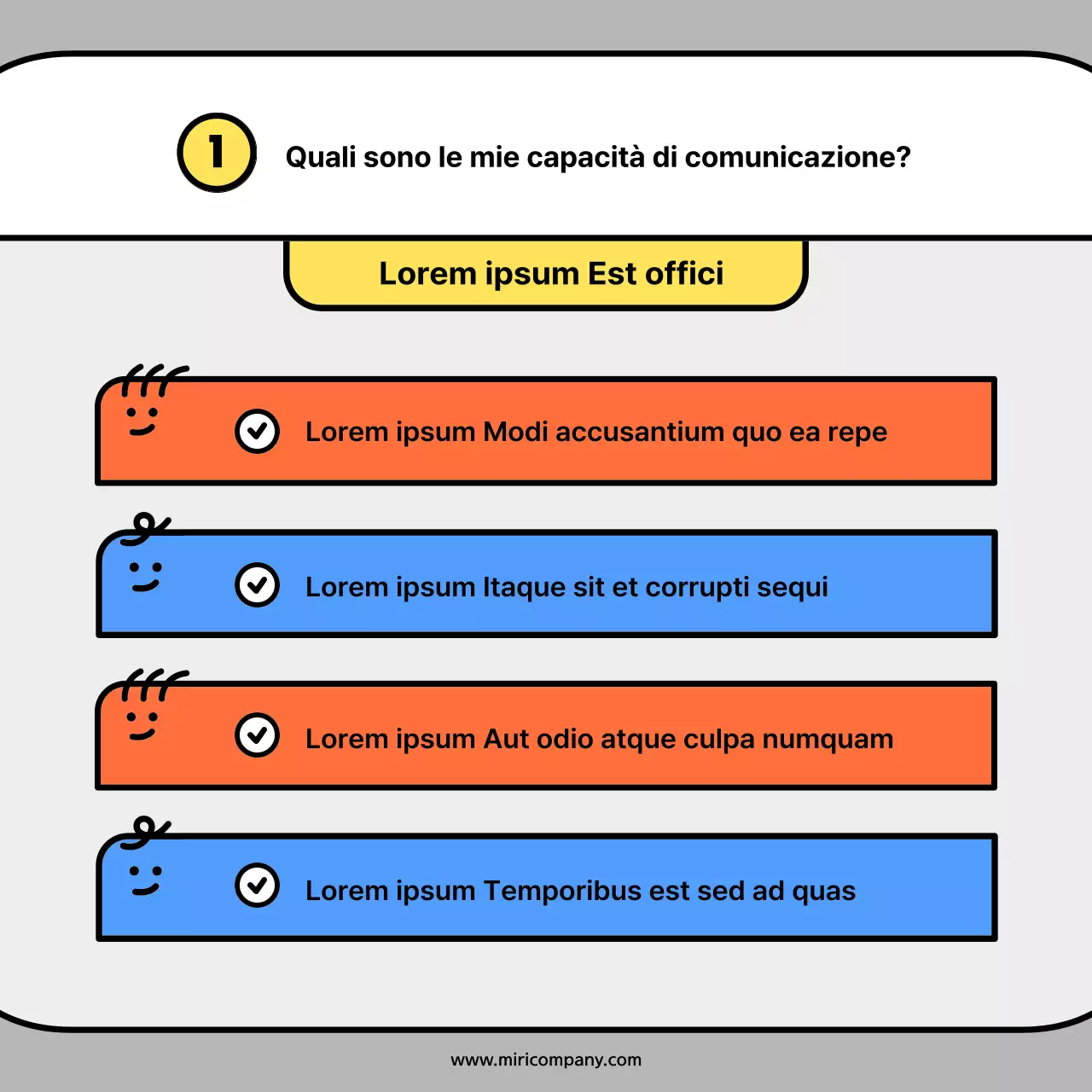 Simpatiche sagome di personaggi in arancione e blu: schede concettualiNews Kit
