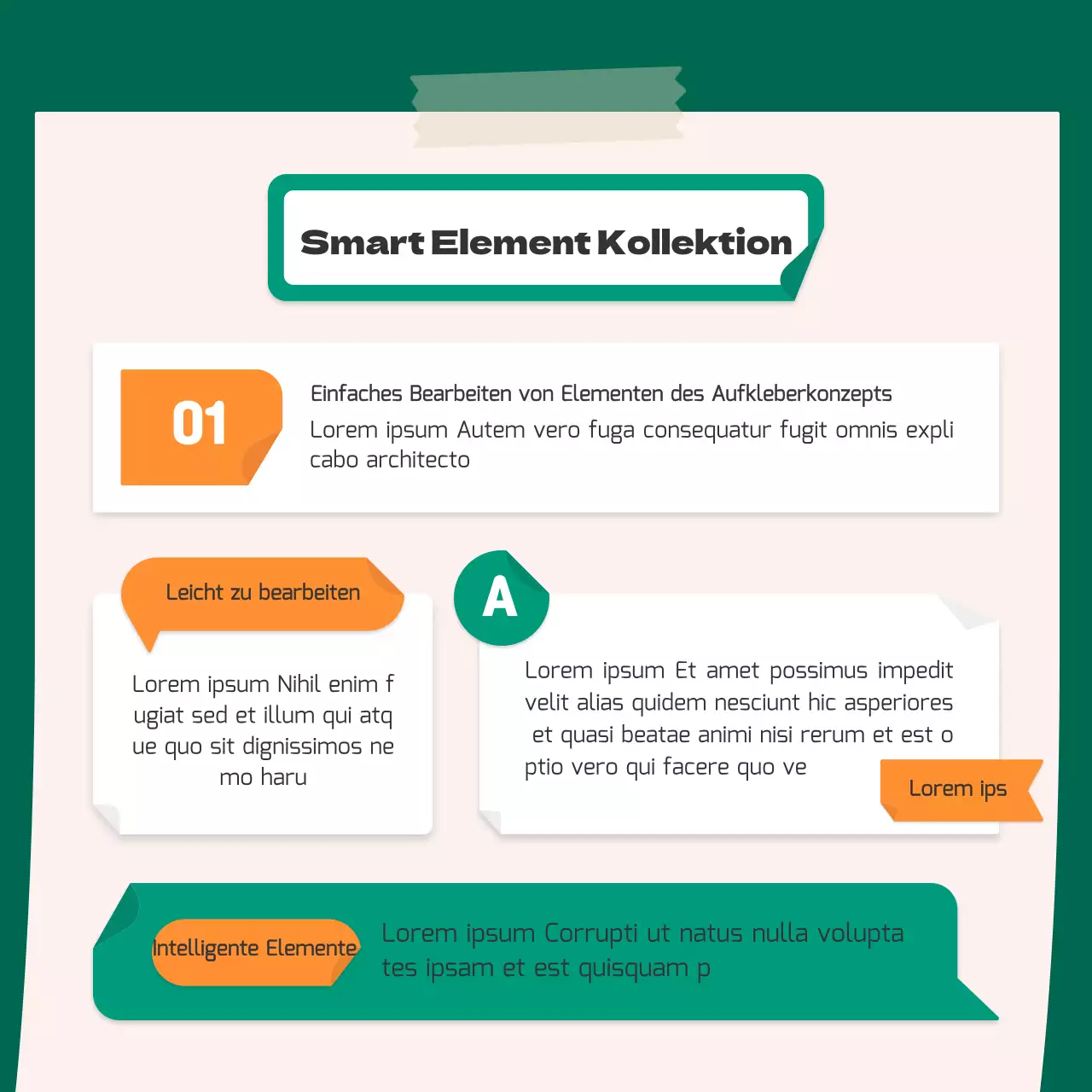 Ein süßes orange-grünes Aufkleberkonzept für die Umwelt CardNews