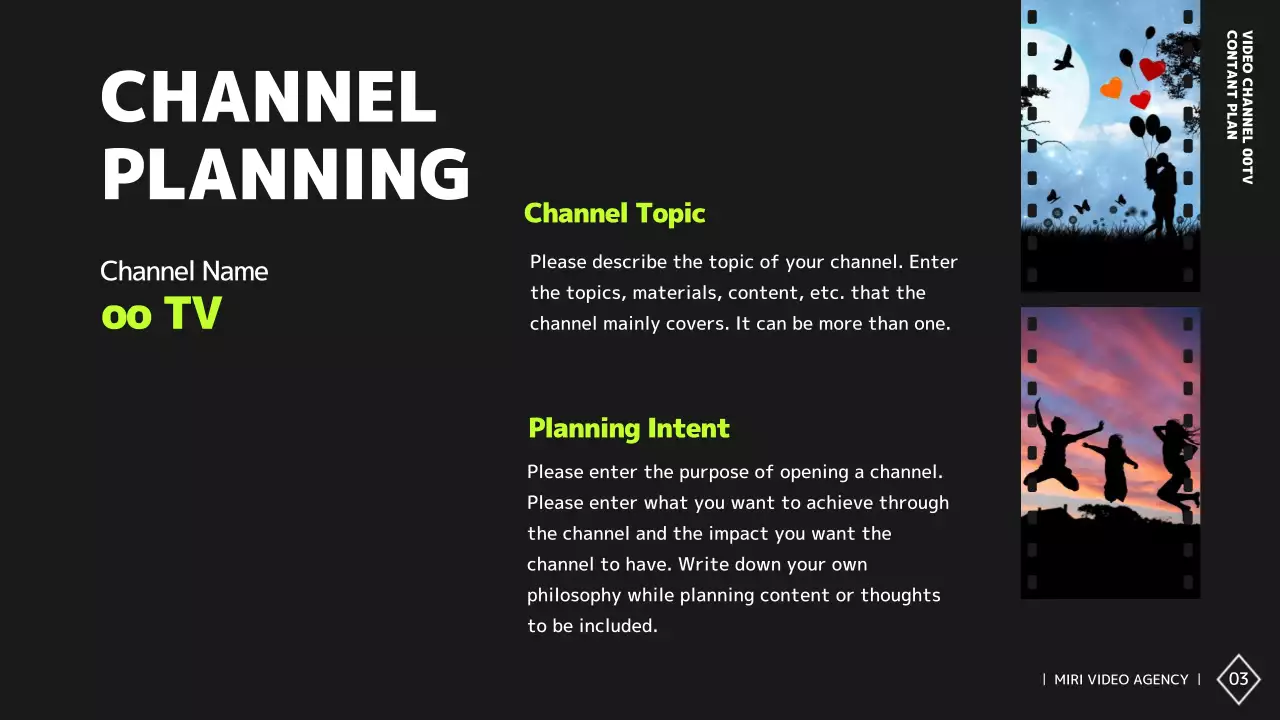 Black Modern Video Plan Document Presentation