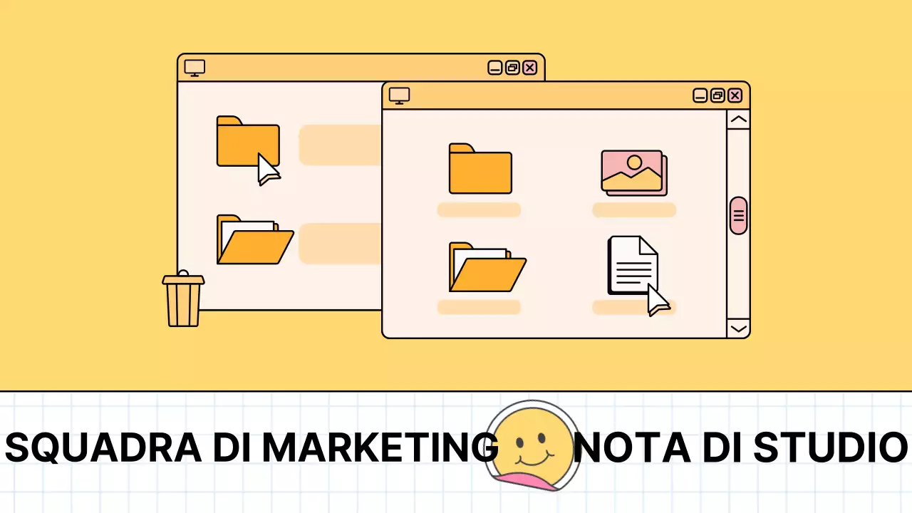 Verbale di marketing di tendenza in giallo e bianco