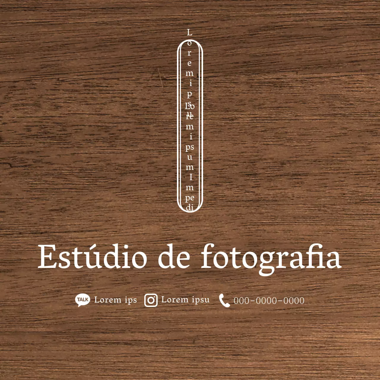 Design emocional de estúdio fotográfico com linhas rectangulares brancas e arredondadas