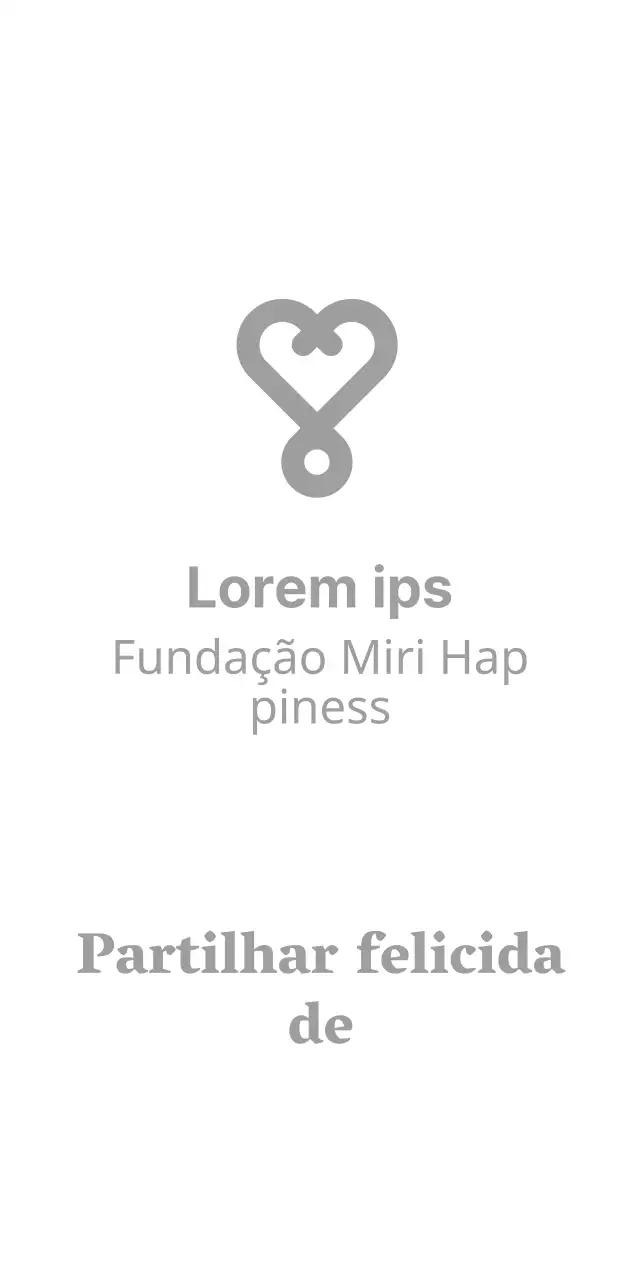 Happiness Foundation com um logótipo de ilustração de um coração para um toque suave e caloroso