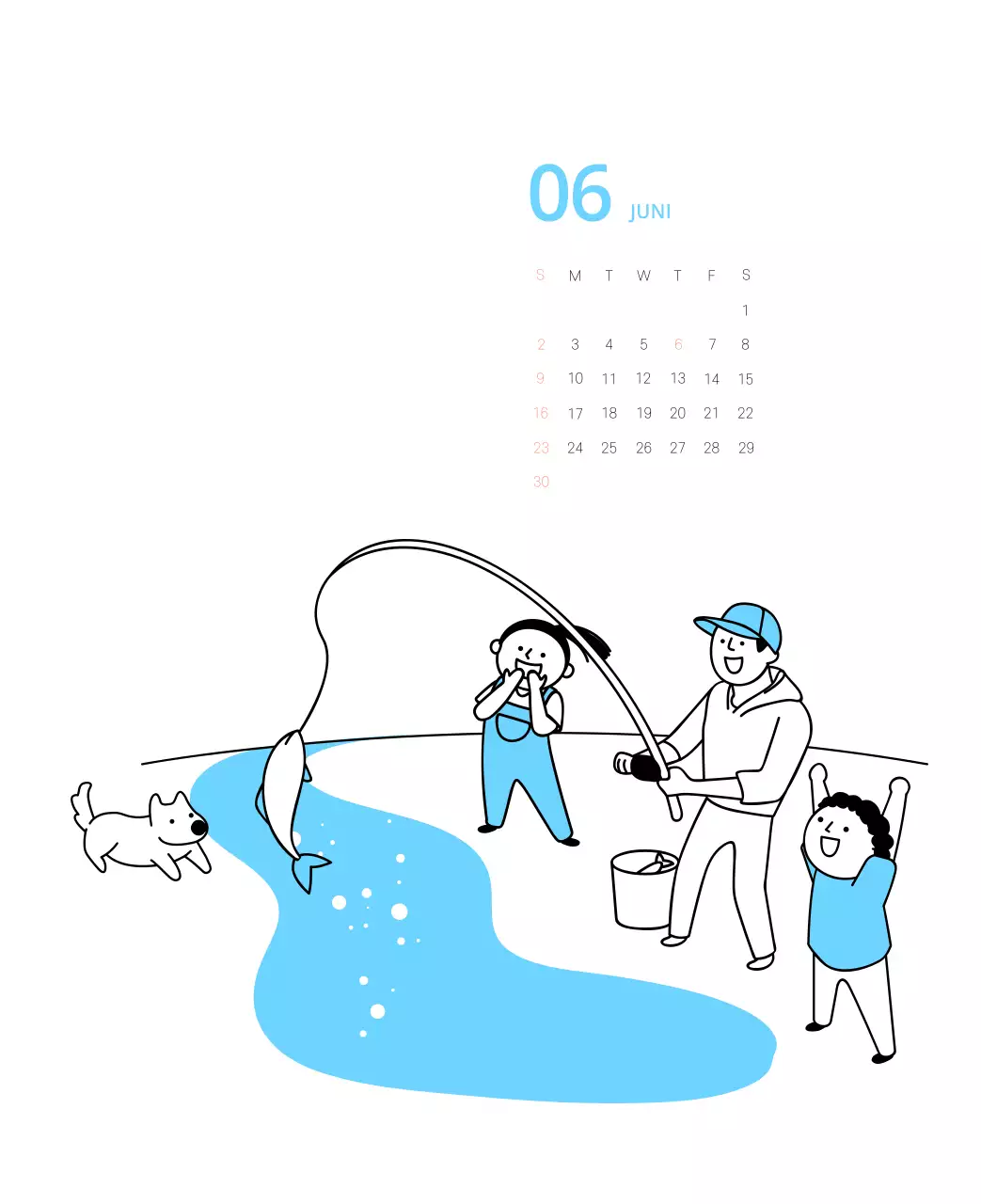 Mehrfarbiger Bildkalender