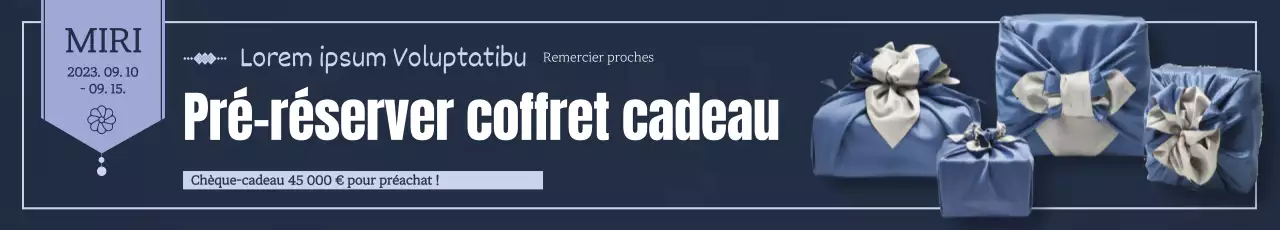 Pré-commande d'un luxueux coffret cadeau Chuseok sur fond bleu marine