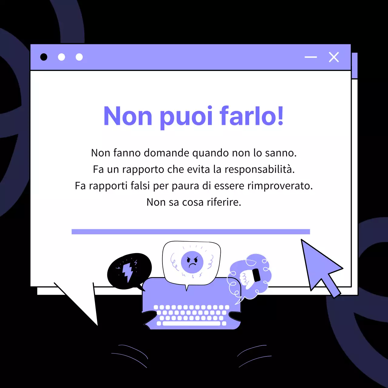 Un post di consigli per il lavoro ispirato alla pop-art e al color malva e nero