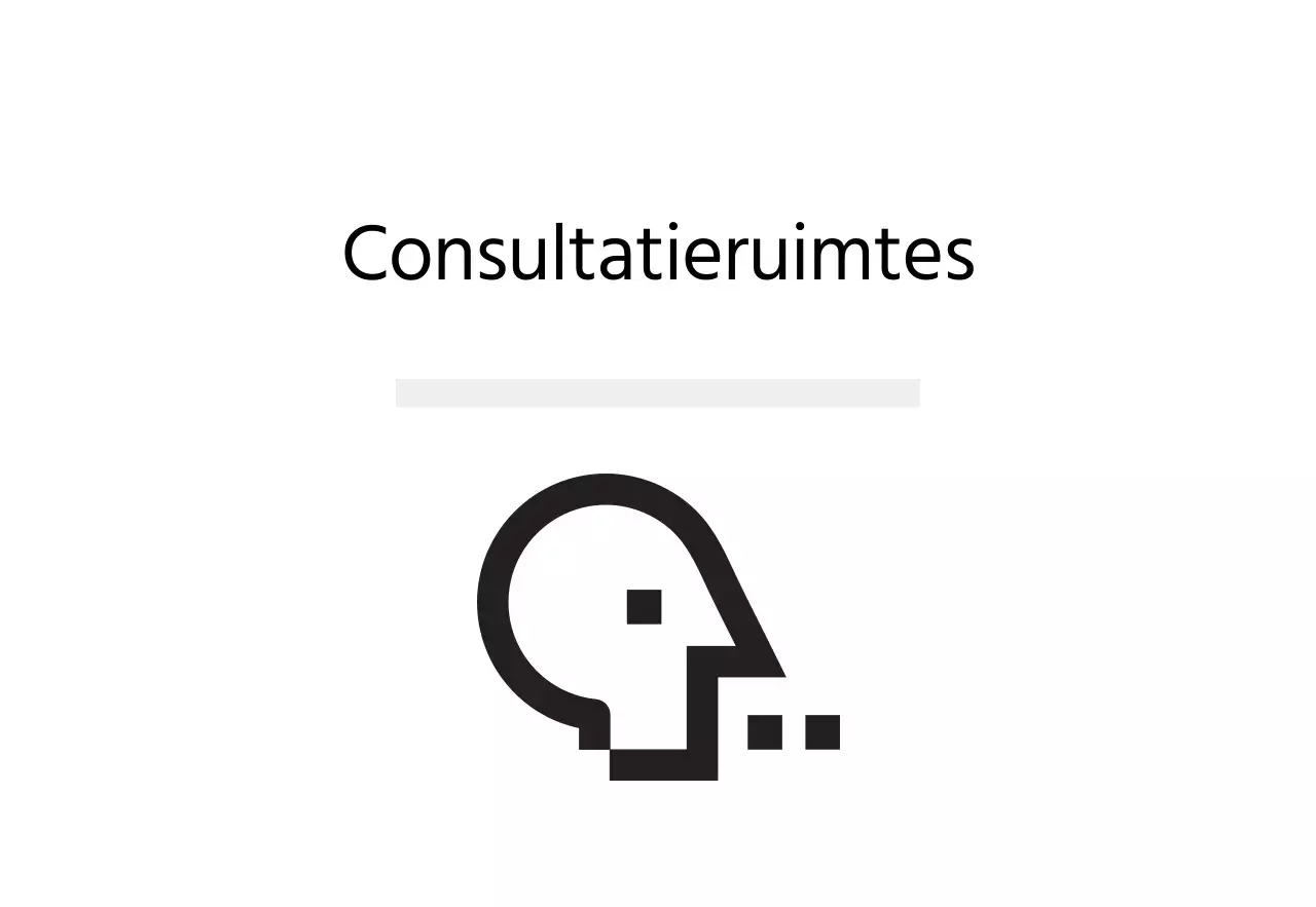 Eenvoudige bewegwijzering met digitaal ogende pictogrammen en plaatshoudertekst