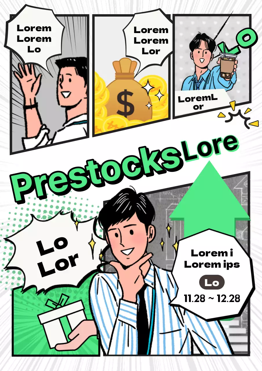 Annonces d'investissement en actions en noir et blanc et annuaires kitsch