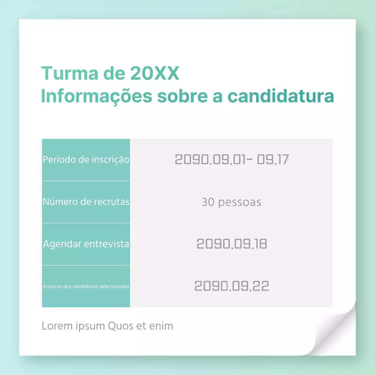 Um guia simples de candidatura à universidade em azul e menta