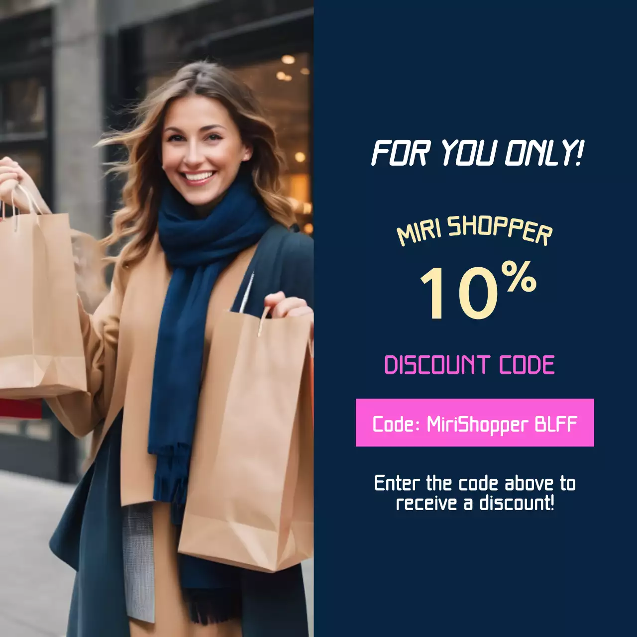Navy Trendy Black Friday Promotion Social Media Post