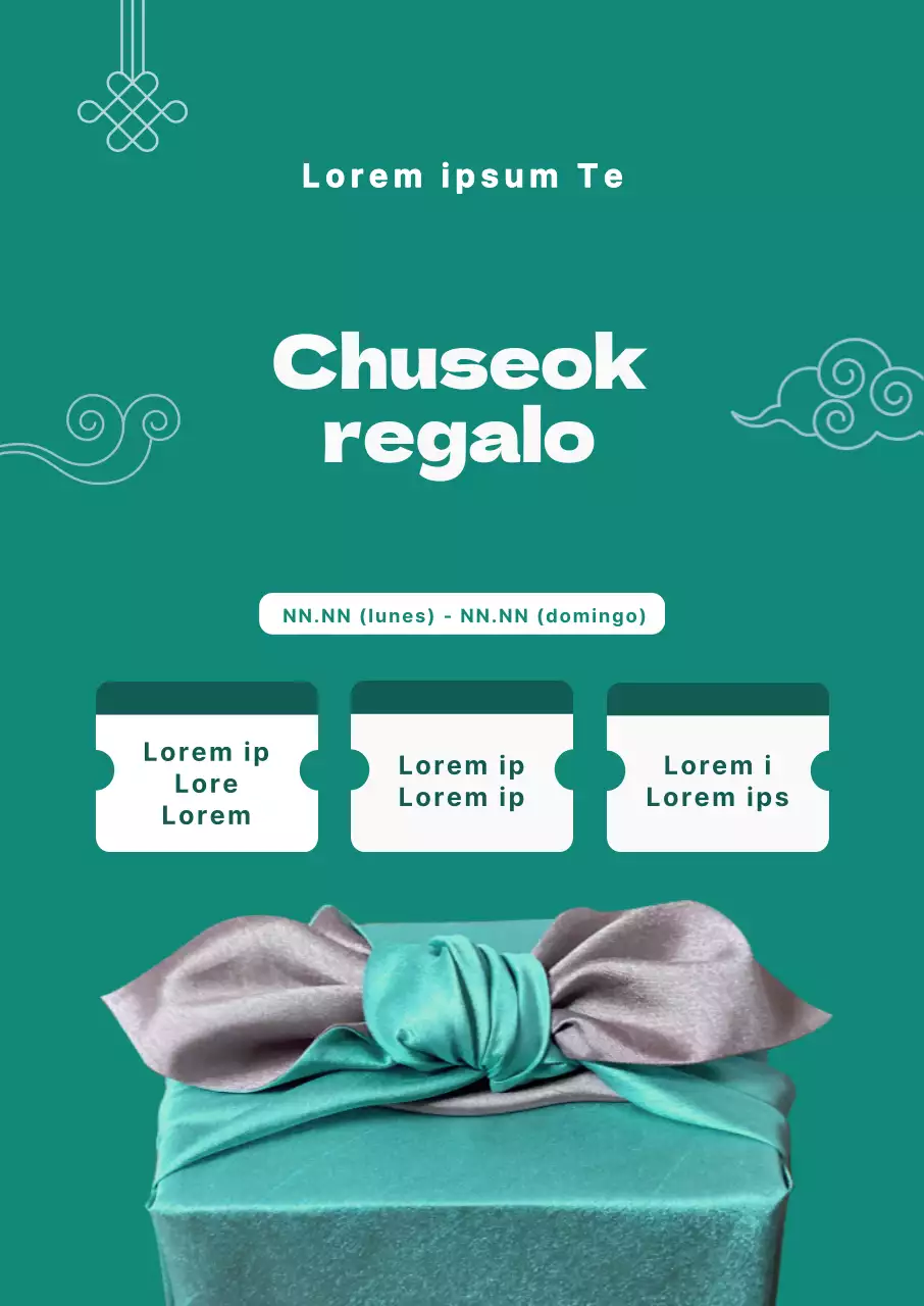 Cartel promocional con fondo verde azulado y detalles del evento en un recuadro de texto