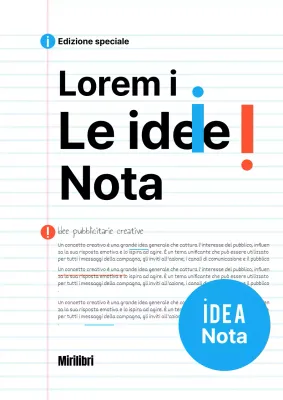 Idea nota proposta strategica con tipografia